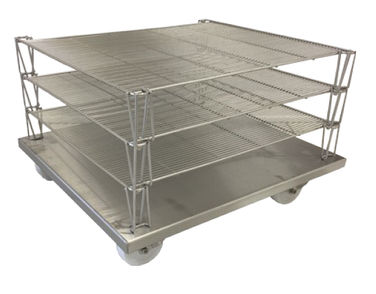 PLATEFORME INOX SUR ROUE